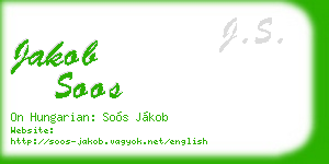 jakob soos business card